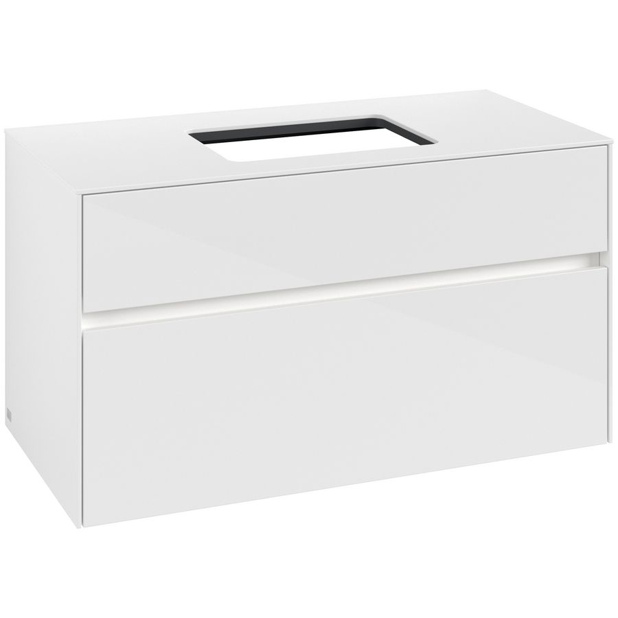 Wastafelonderkast Collaro 1000x548x500mm Glossy White C109B0DH