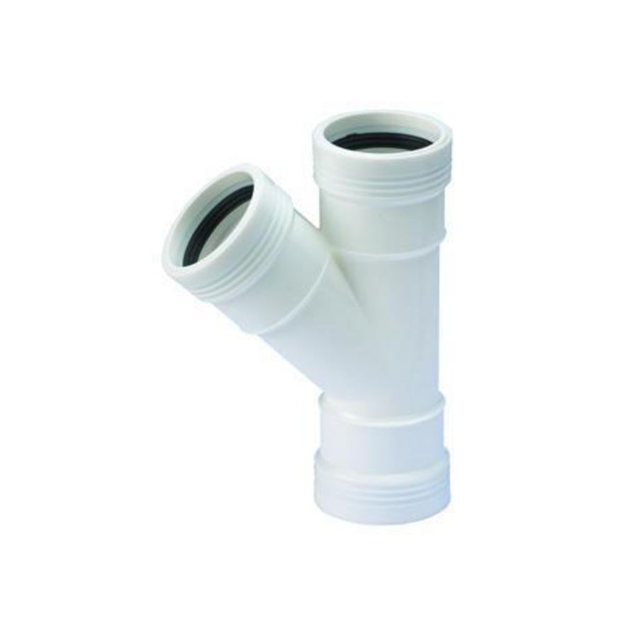 Wafix PP manchet T-stuk 45° 32mm wit 3x mof