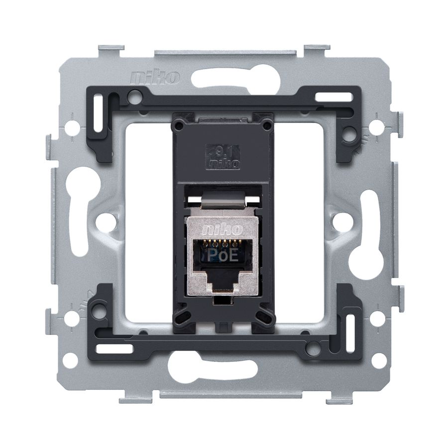Mechanisme 1RJ45-aansl. STP Cat. 5E PoE++ vlak