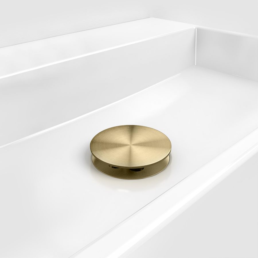 Plug m afdekkap goud geborsteld PVD Mini Wash Me