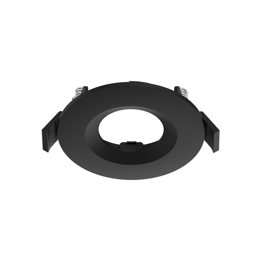Inbouwring Pro-Ambiance tbv Ø50mm module, rond, vast, zwart sparing Ø68mm