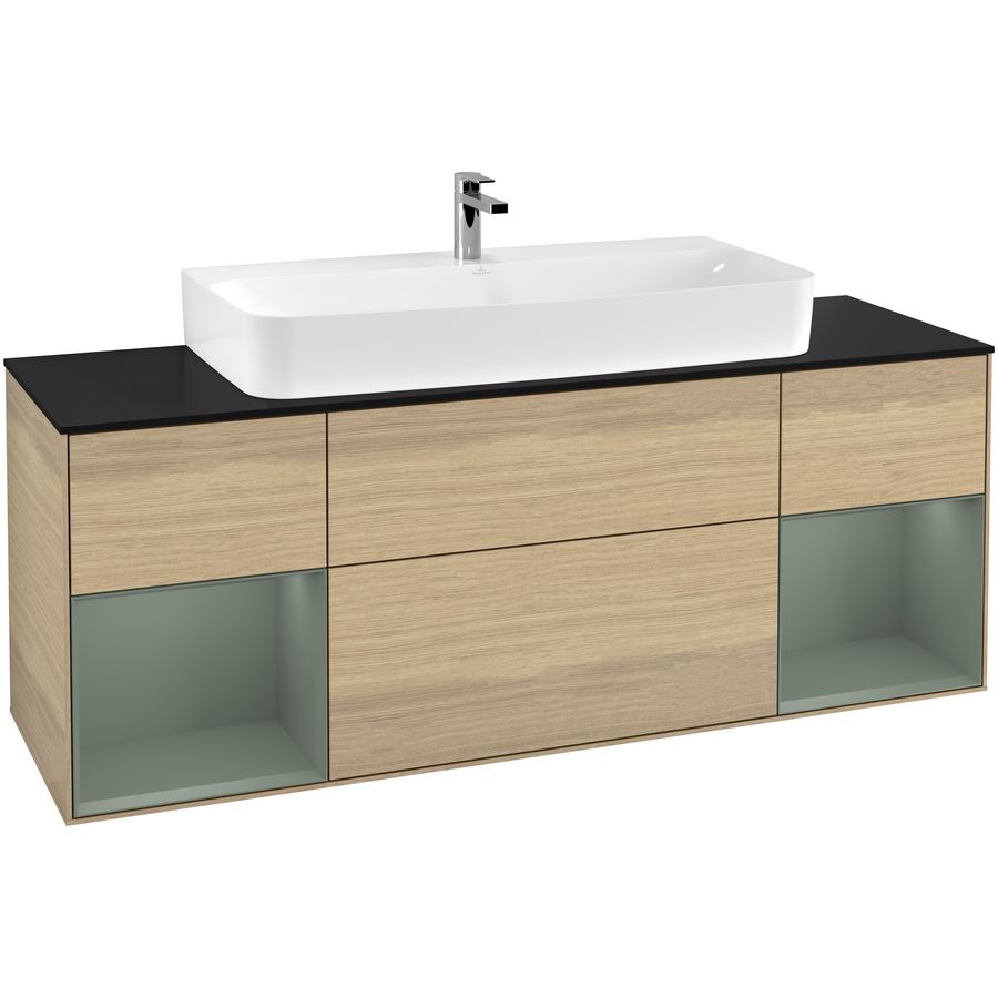 Wastafelonderkast Finion 1600x603x501mm Oak Veneer G212GMPC