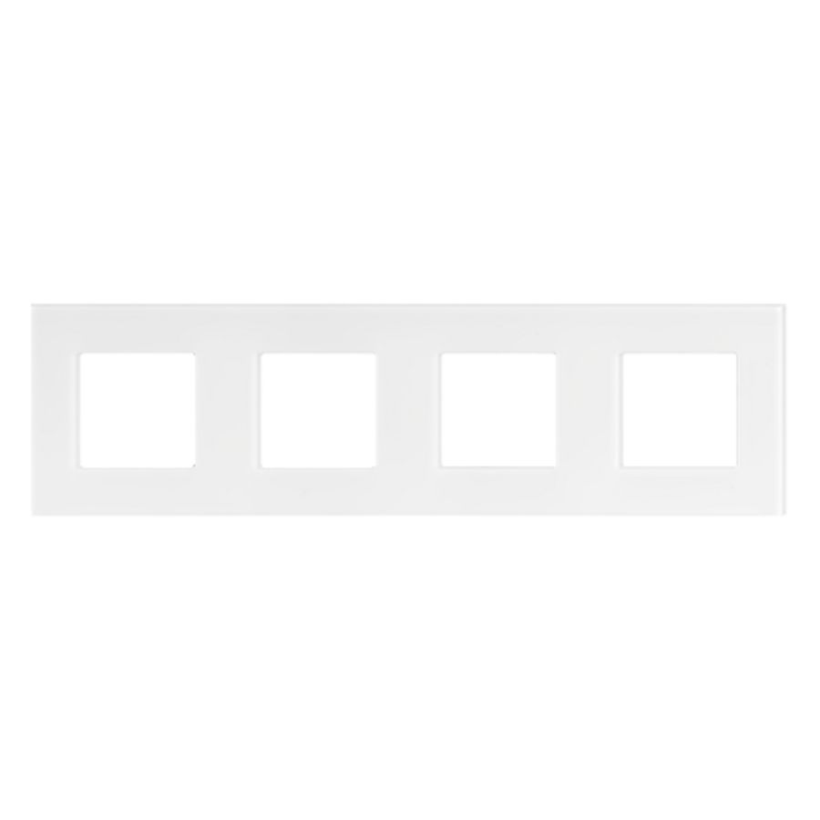 4-voudig afdekplaat hoh 71mm Pure liquid snow white