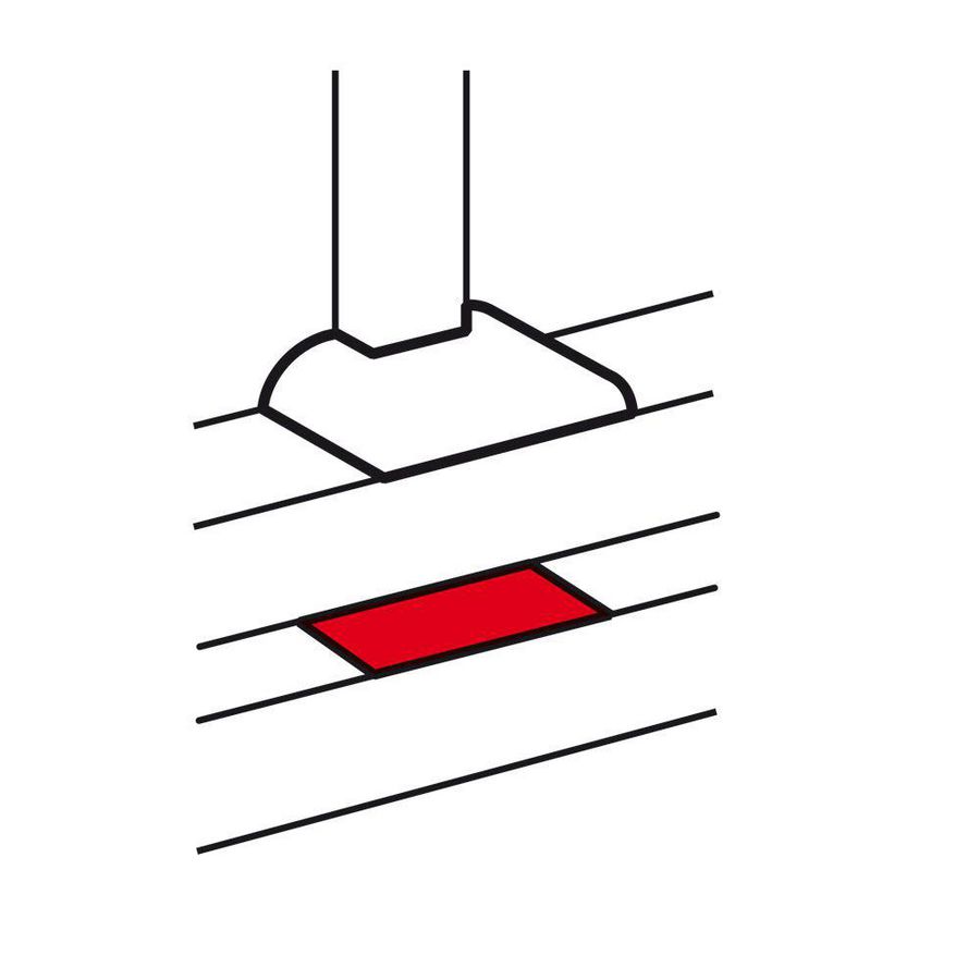 Scheidingsschot T-stuk klein DLP VVE=5