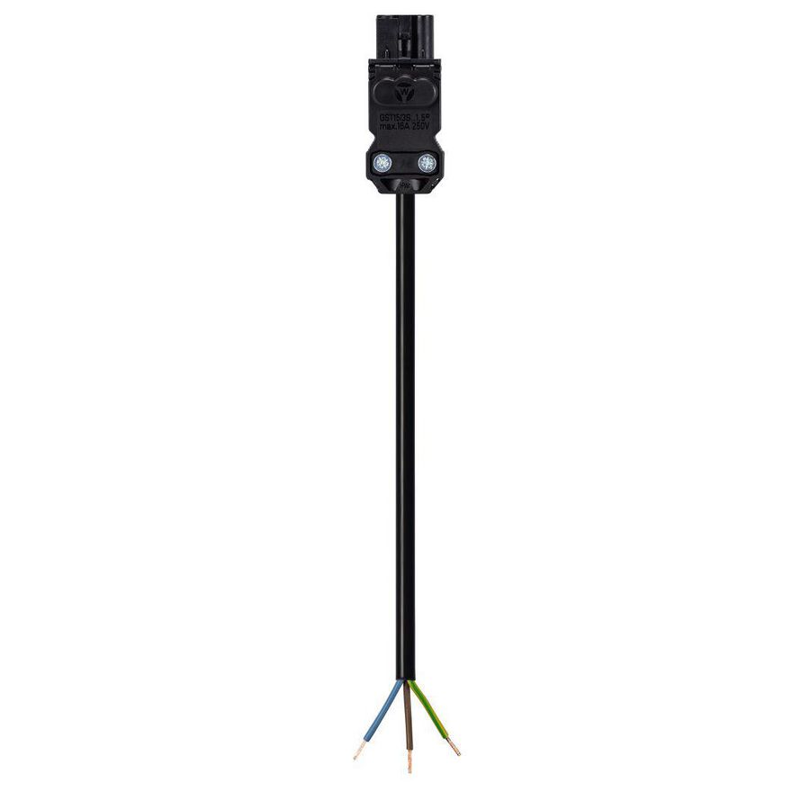 Aansluitsnoer GST15I3 female 1,5mm² 800cm PVC ECA zwart VVE=10