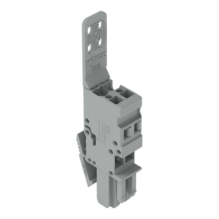 1-draads female steker CAGE CLAMP 4 mm2 grijs VVE=50