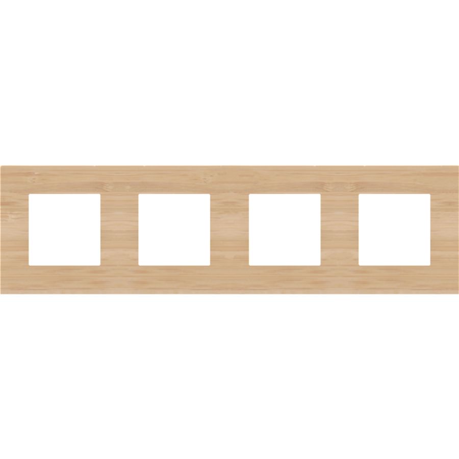 4-voudig afdekplaat hoh 71mm Pure bamboo