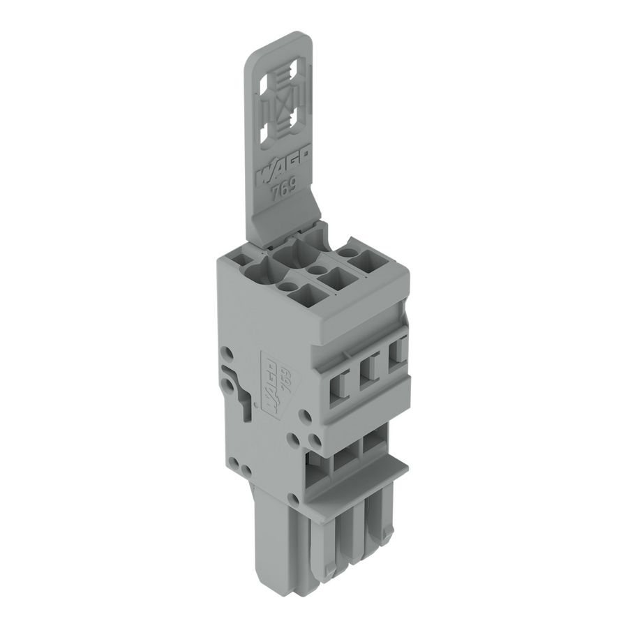 1-draads female steker CAGE CLAMP 4 mm2 grijs VVE=25