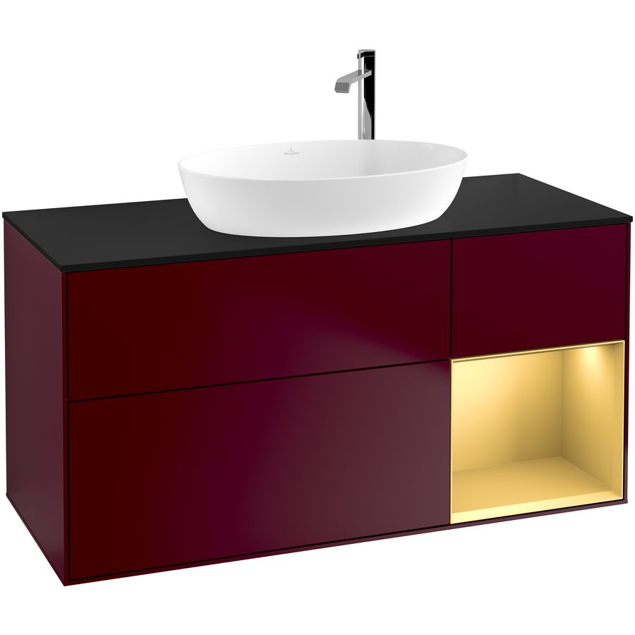 Wastafelonderkast Finion 1200x603x501mm Peony Matt Lacquer F952HFHB
