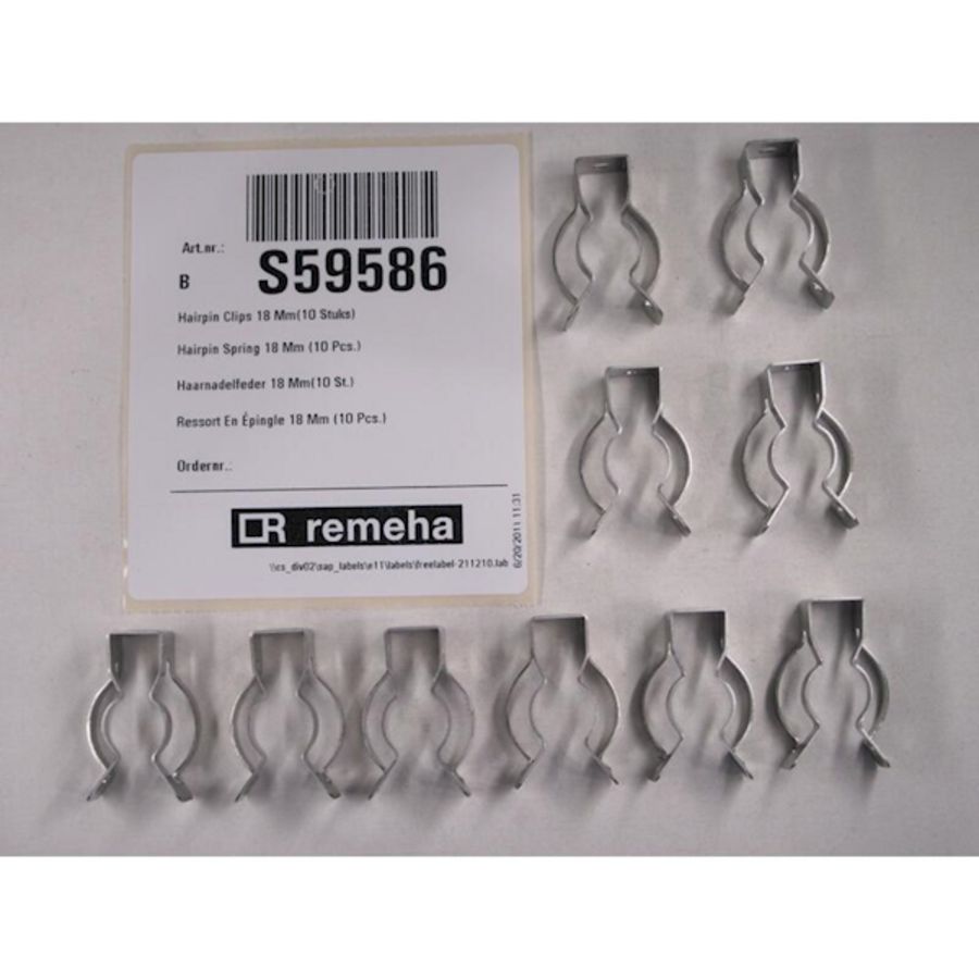 Set a 10st. Hairpin clips 18mm Avanta/Calenta