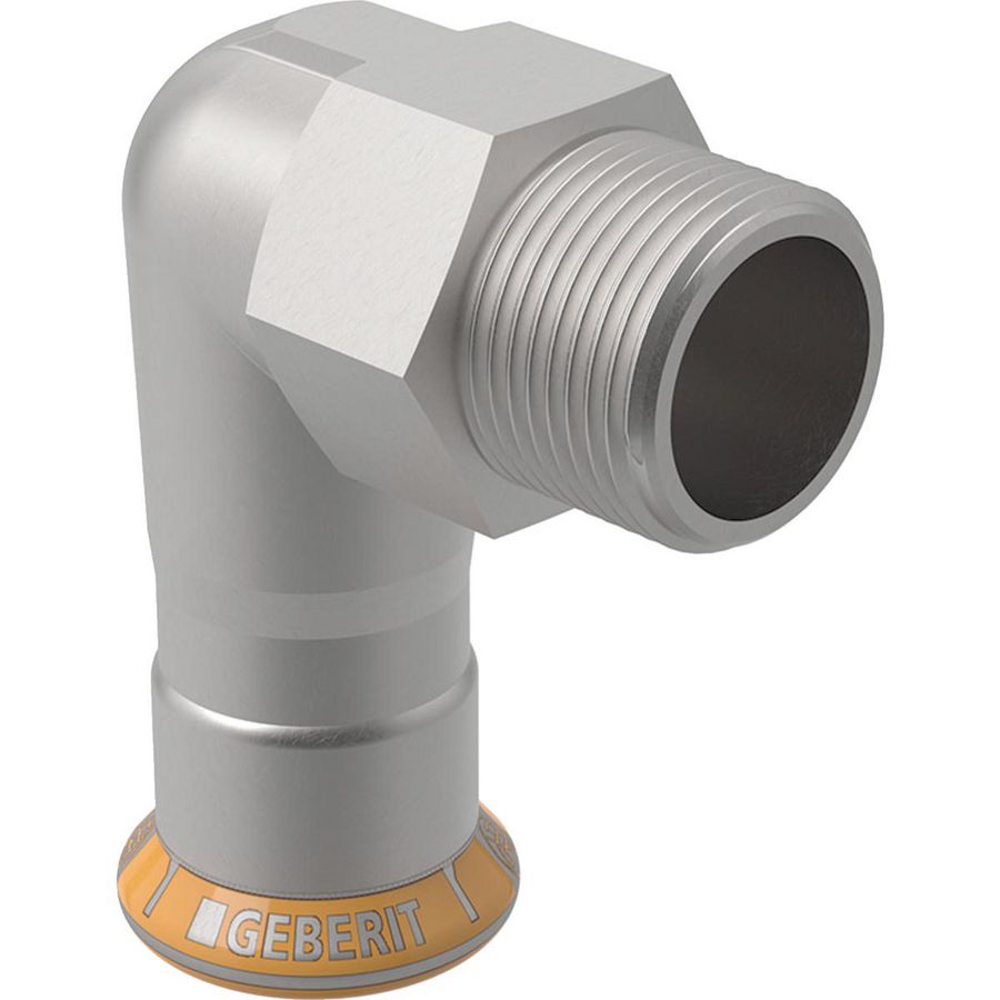 Puntknie 90° MAPRESS THERM RVS 35x1.1/4"bt.