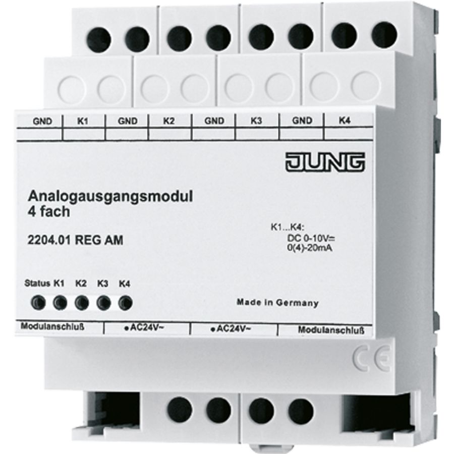 Analoge uitgang 4-voudig uitbreiding KNX