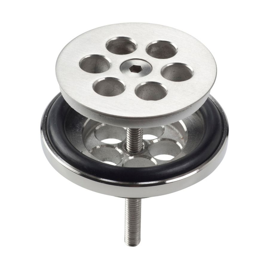 Mini Wash Me plug v.siliconen waterstop RVS geborsteld