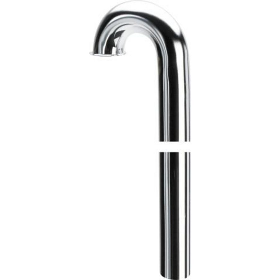 Vloerbuis 1.1/2" 38x680mm chroom met kraag tbv buissifon