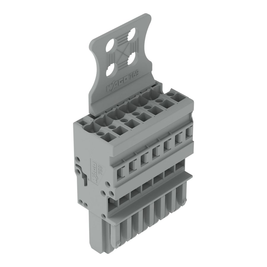 1-draads female steker CAGE CLAMP 4 mm2 grijs VVE=10