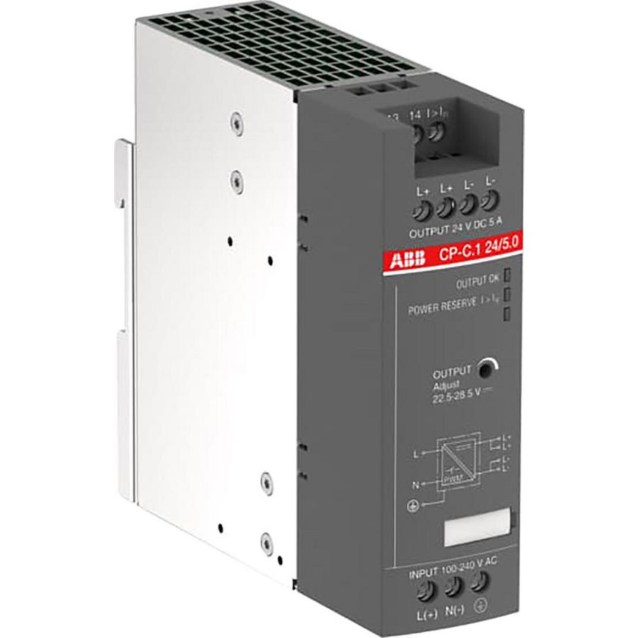 Voeding In 100-240VAC/90-300VDC uitgaand DC 24V/5A