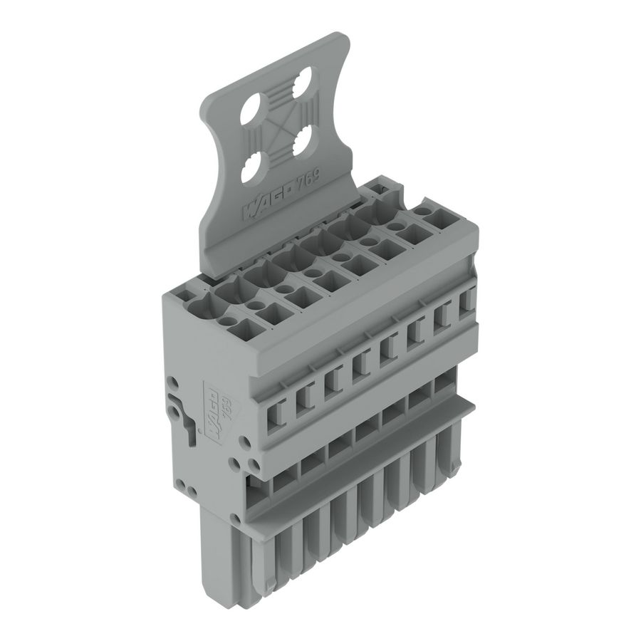 1-draads female steker CAGE CLAMP 4 mm2 grijs VVE=10