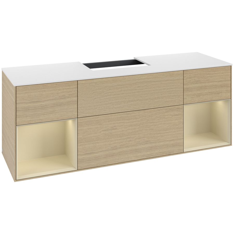 Wastafelonderkast Finion 1600x603x501mm Oak Veneer F211HJPC