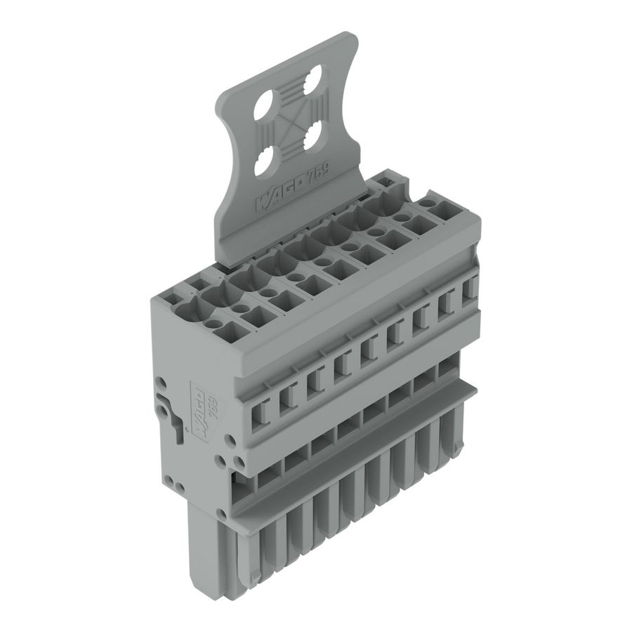 1-draads female steker CAGE CLAMP 4 mm2 grijs VVE=10