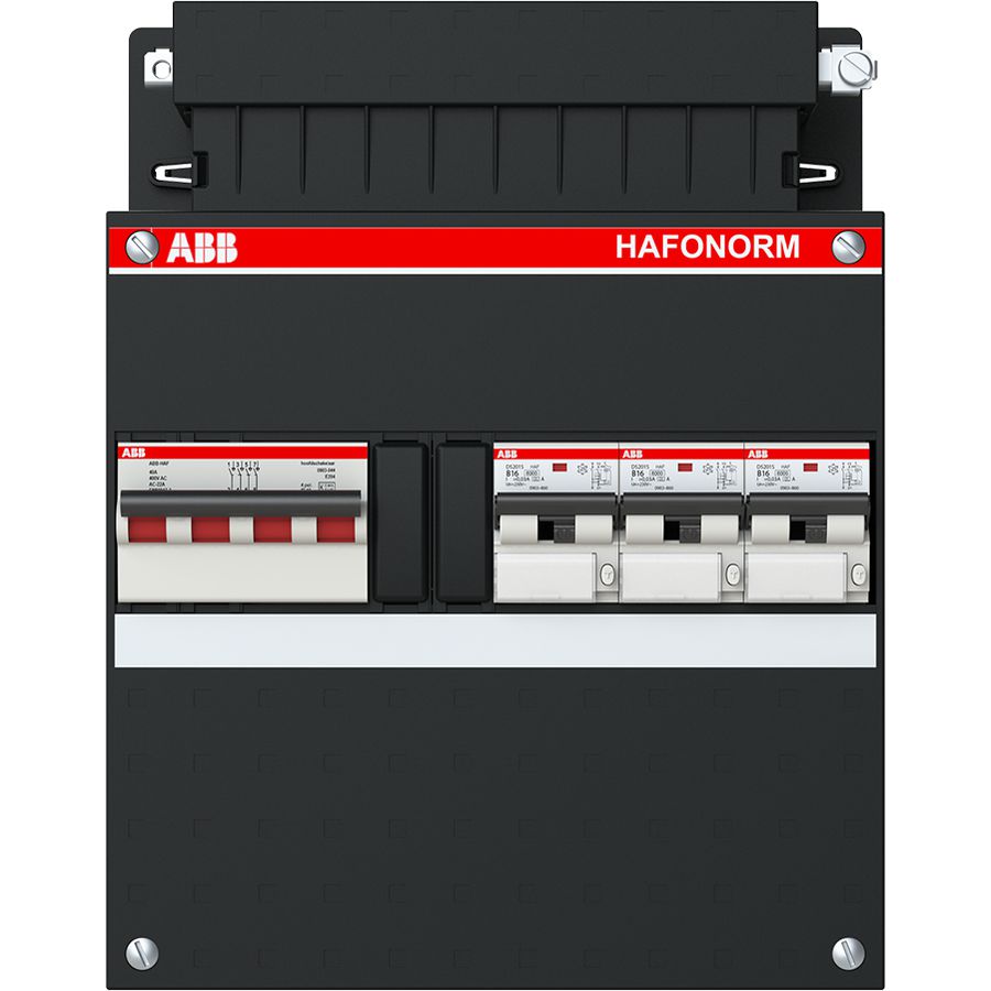 Groepenkast 3x 16A/30mA + HS 3-fase