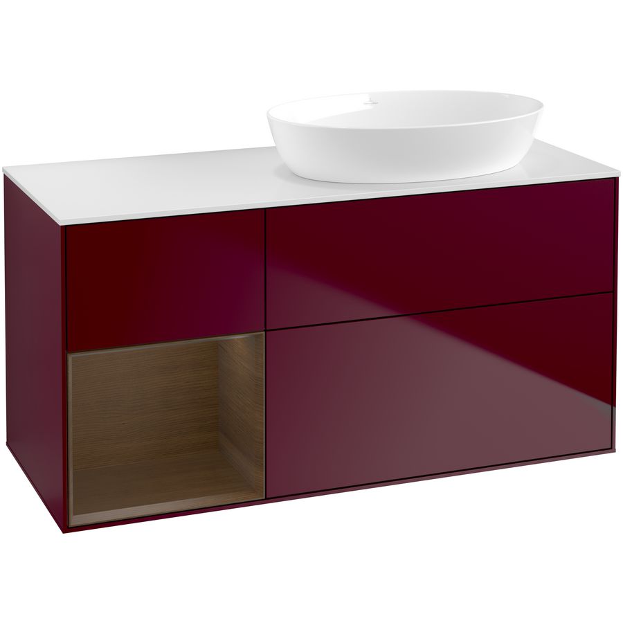 Wastafelonderkast Finion 1200x603x501mm Peony Matt Lacquer FA41GNHB