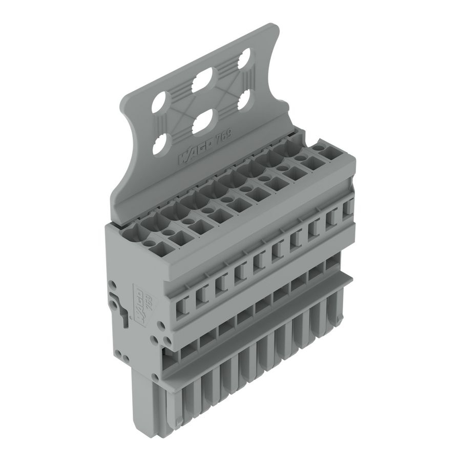 1-draads female steker CAGE CLAMP 4 mm2 grijs VVE=10