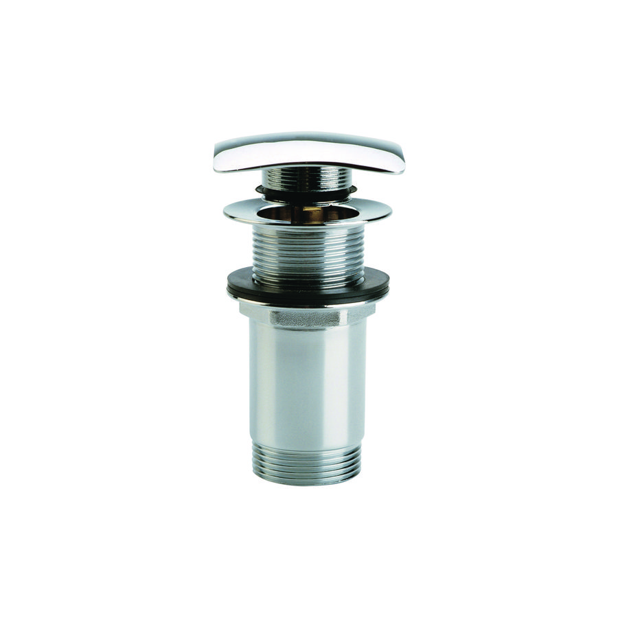 InBe stop/go afvoerplug, zonder overloop, vierkant, chroom