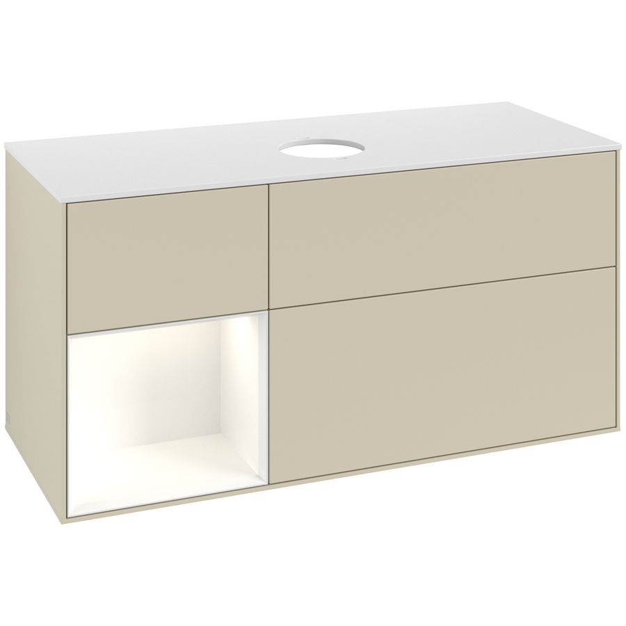 Wastafelonderkast Finion 1200x603x501mm S.Grey Matt Lacquer FA61GFHJ