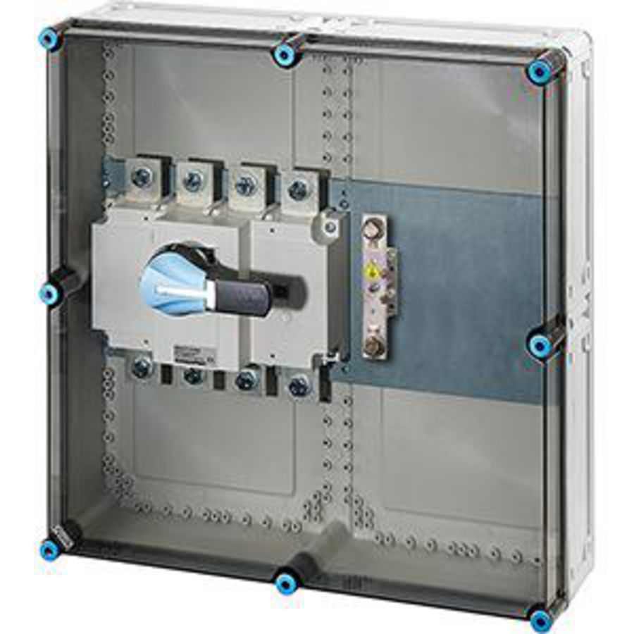 Mi Lastschakelaark. 400A 4 polig BM8 600x600mm +PE klem