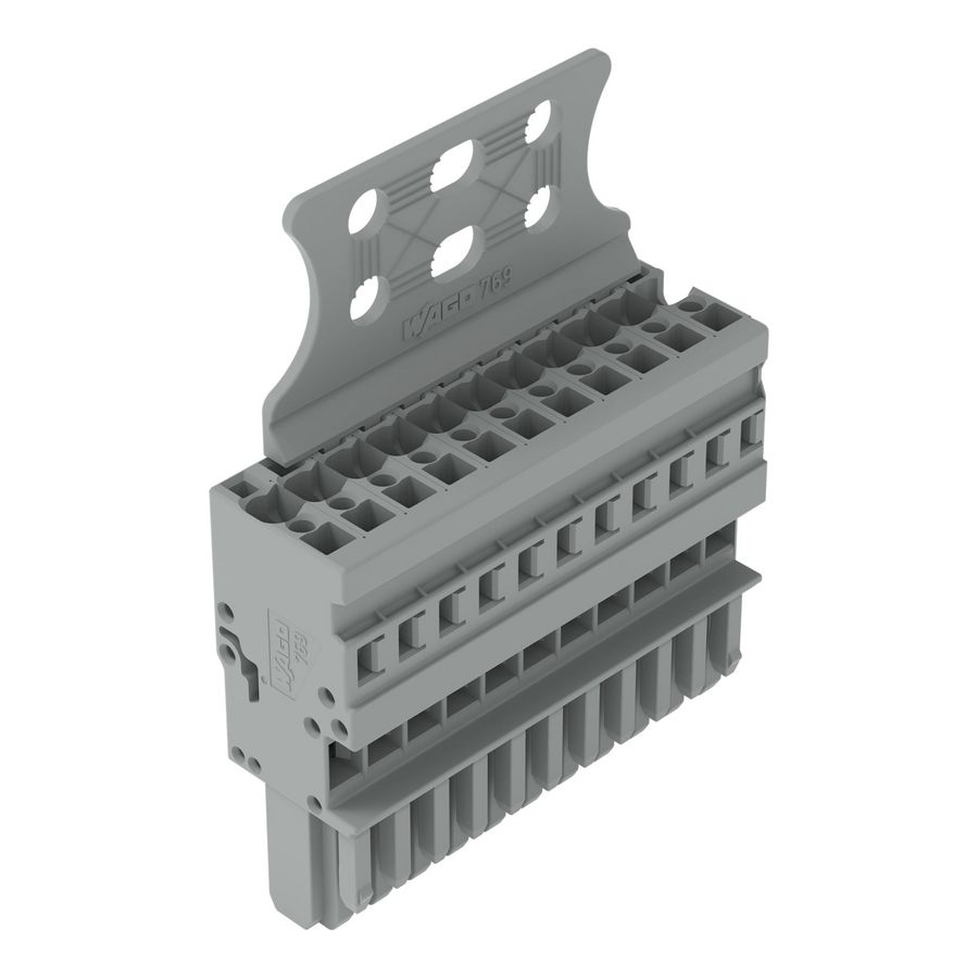 1-draads female steker CAGE CLAMP 4 mm2 grijs VVE=10