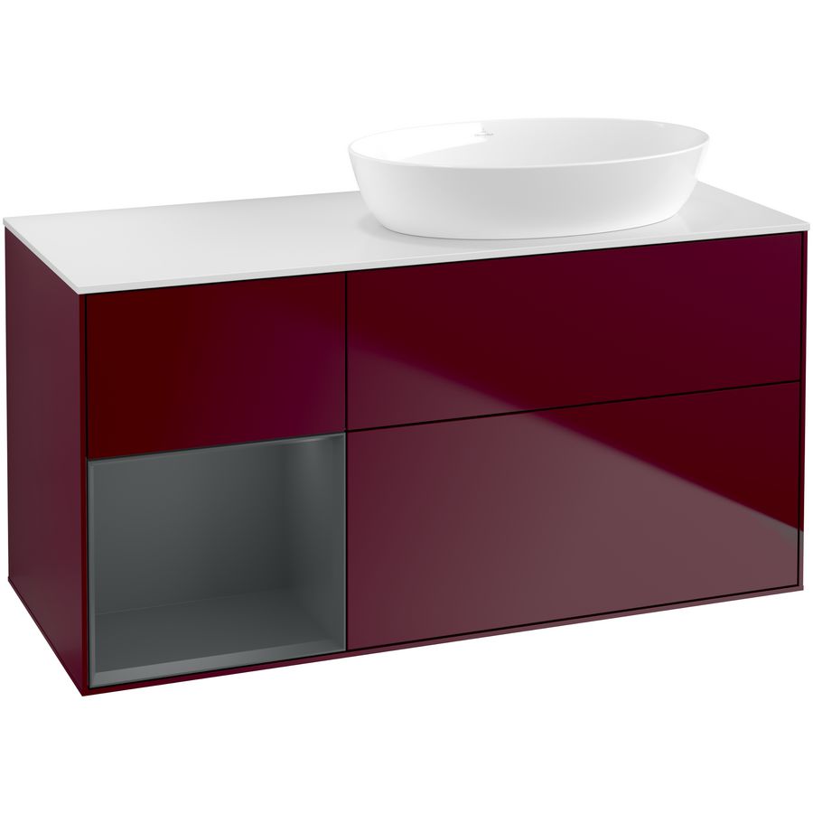 Wastafelonderkast Finion 1200x603x501mm Peony Matt Lacquer FA41HGHB