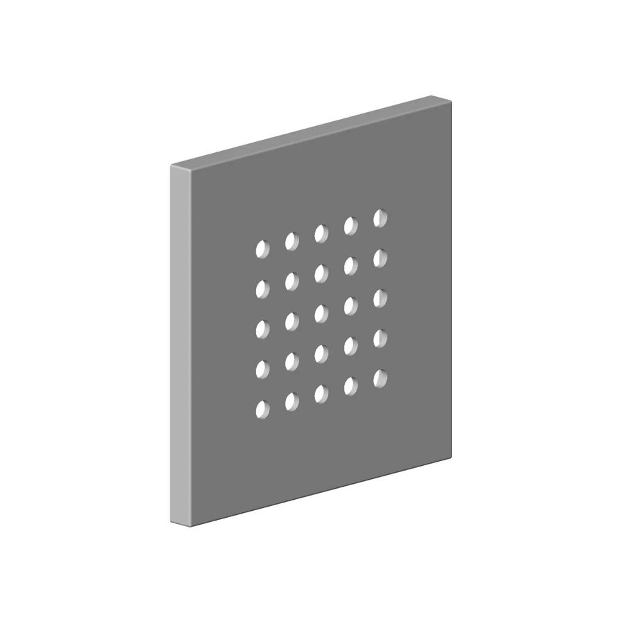 Rozet 120x120x10mm chr gebors.