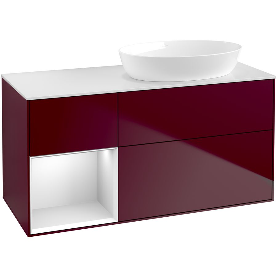 Wastafelonderkast Finion 1200x603x501mm Peony Matt Lacquer FA41MTHB