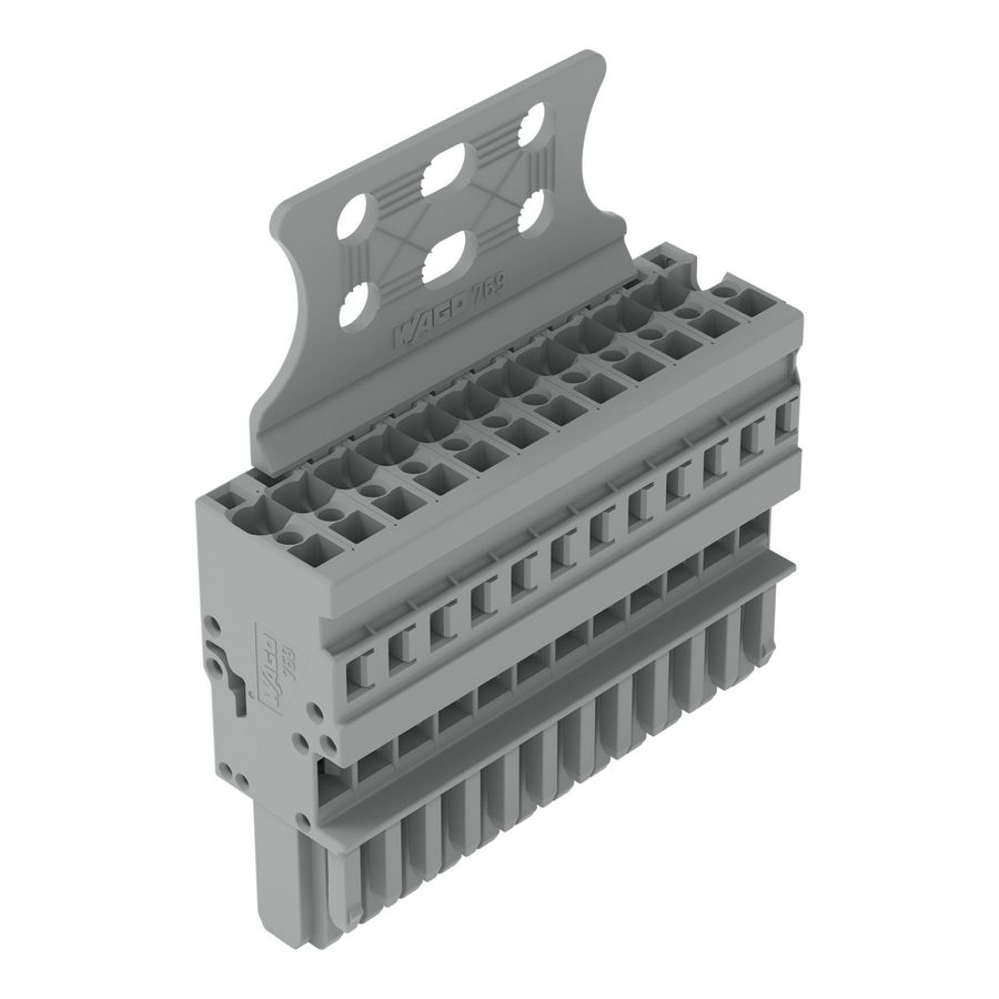 1-draads female steker CAGE CLAMP 4 mm2 grijs VVE=10