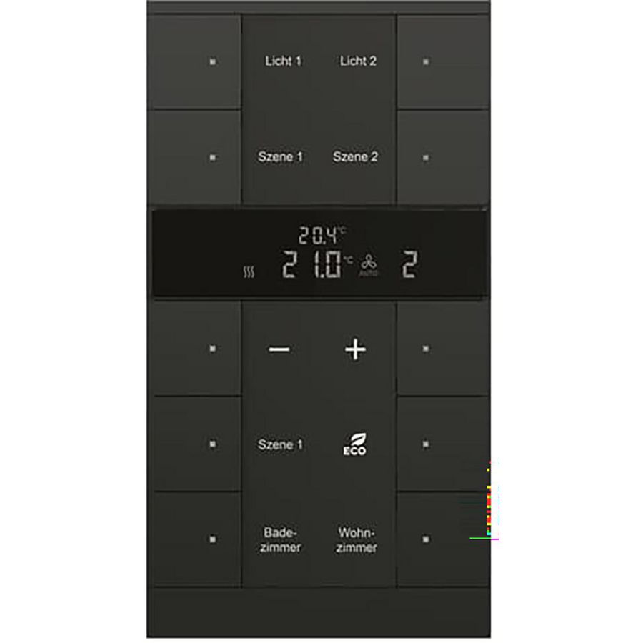HVAC- sensor KNX - ClimaEco Mat zwart 10f CE