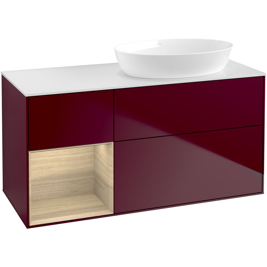 Wastafelonderkast Finion 1200x603x501mm Peony Matt Lacquer FA41PCHB
