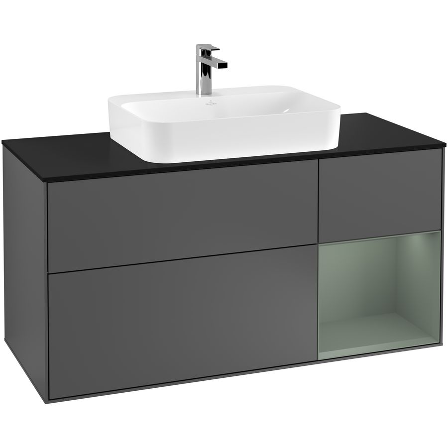 Wastafelonderkast Finion 1200x603x501mm Antr. Matt Lacquer G422GMGK