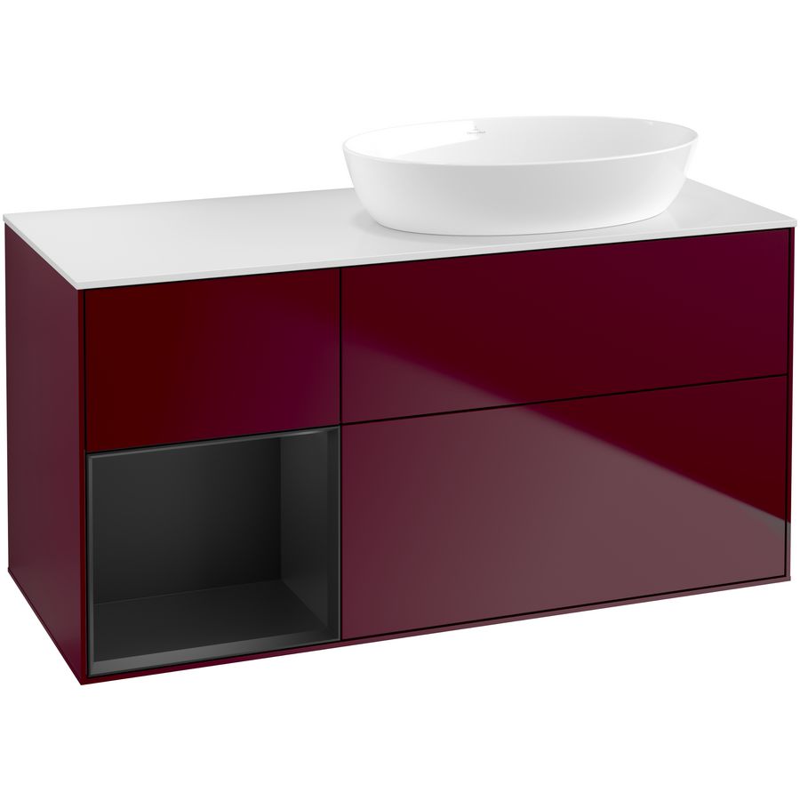 Wastafelonderkast Finion 1200x603x501mm Peony Matt Lacquer FA41PDHB