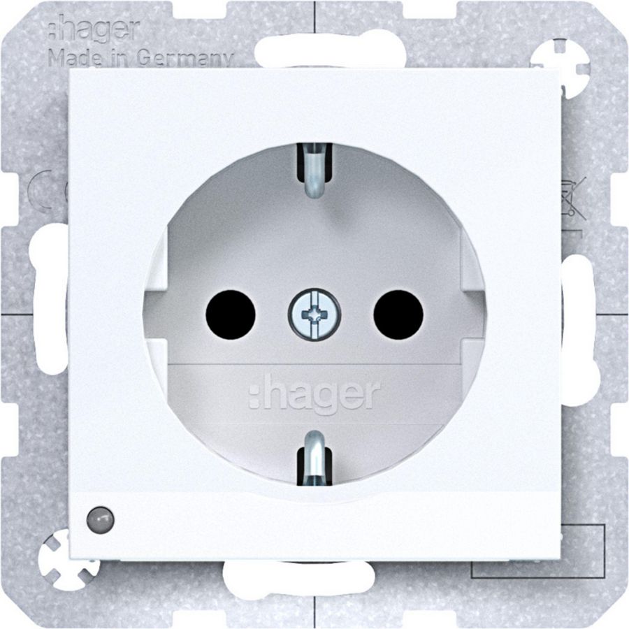 SCHUKO-wandcontactdoos oriEnt. LED schroefklemmen A.x/C.x wi