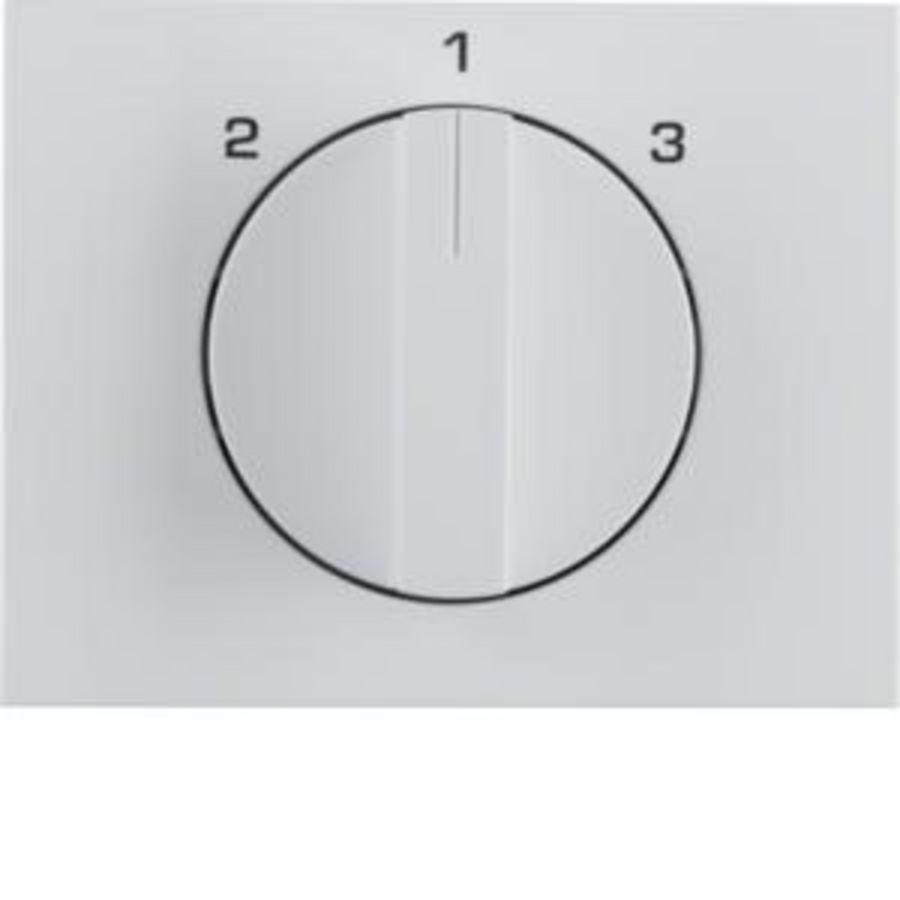 Afdek. draaiknop 3-st zonder 0-stand berker K.1/K.5 polarwit