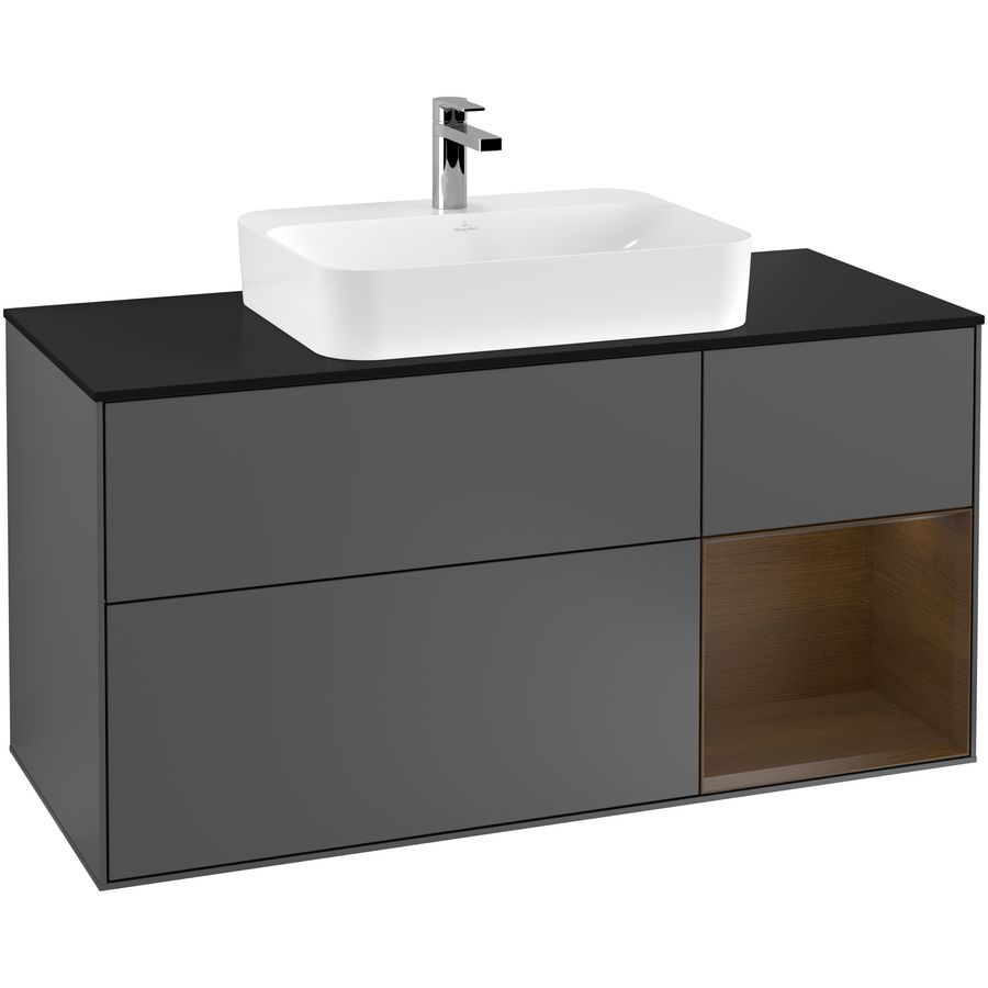 Wastafelonderkast Finion 1200x603x501mm Antr. Matt Lacquer G422GNGK