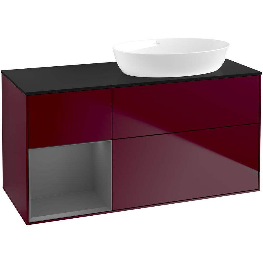 Wastafelonderkast Finion 1200x603x501mm Peony Matt Lacquer FA42GKHB
