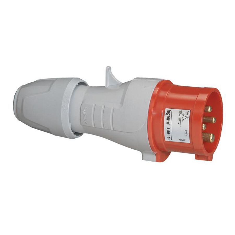 Stekker recht 400V 16A 4-polig IP44 P17 Tempra Pro