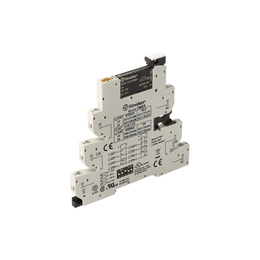 Interfacerelais MasterTIMER 1 maakcontact 2A 12VUC serie 39