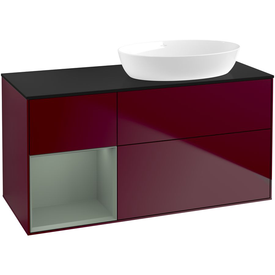 Wastafelonderkast Finion 1200x603x501mm Peony Matt Lacquer FA42GMHB
