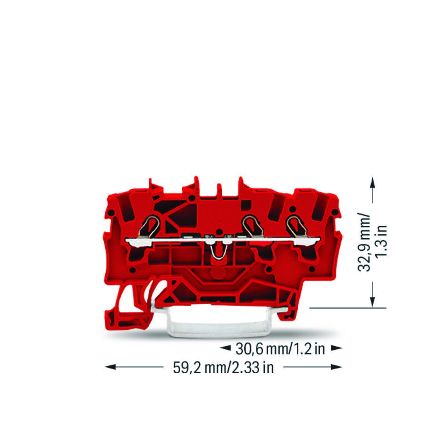 3-draads rijg 1,5mm² voor Ex e II-rood VVE=100