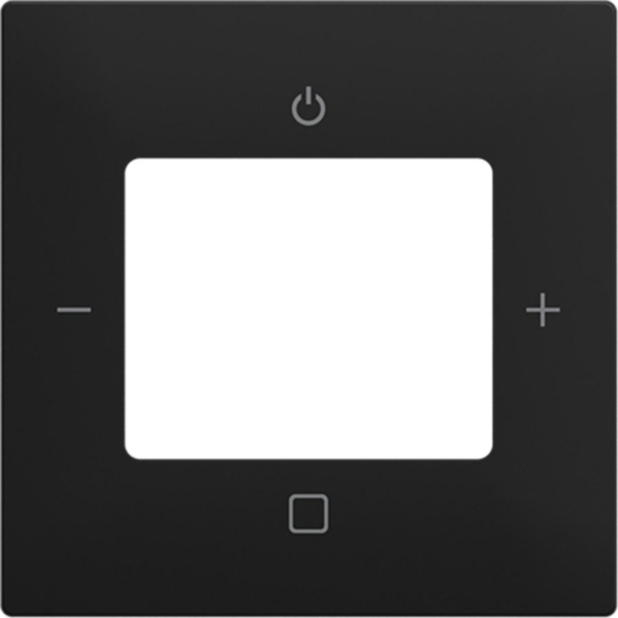 Centraalplaat voor Busch-radio 8215 U-101, 8216 U en 8217 U-101, balance SI matzwart. (8252-915-101)