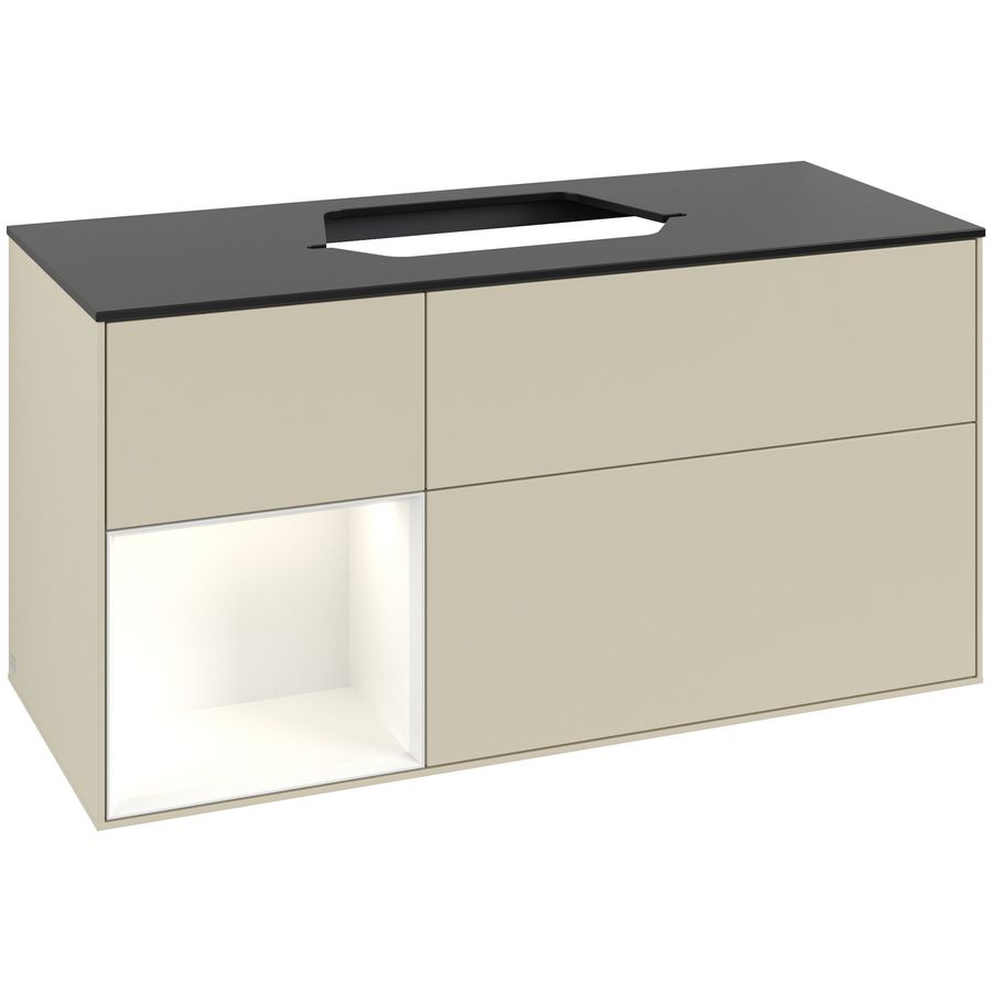 Wastafelonderkast Finion 1200x603x501mm S.Grey Matt Lacquer G412GFHJ