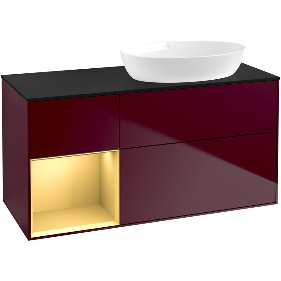 Wastafelonderkast Finion 1200x603x501mm Peony Matt Lacquer FA42HFHB