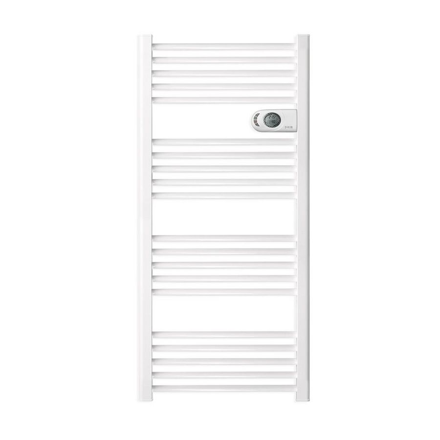 Elektr. alu. handdoekradiator CALOR DRY V2 750W wit RAL9003 505x1030mm incl. klokthermostaat (op bedieningshoogte) 